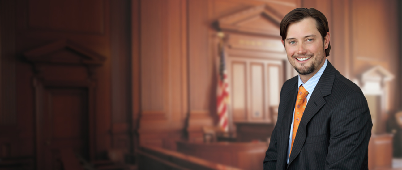 Attorney Troy P. Burleson With the Courtroom as Background